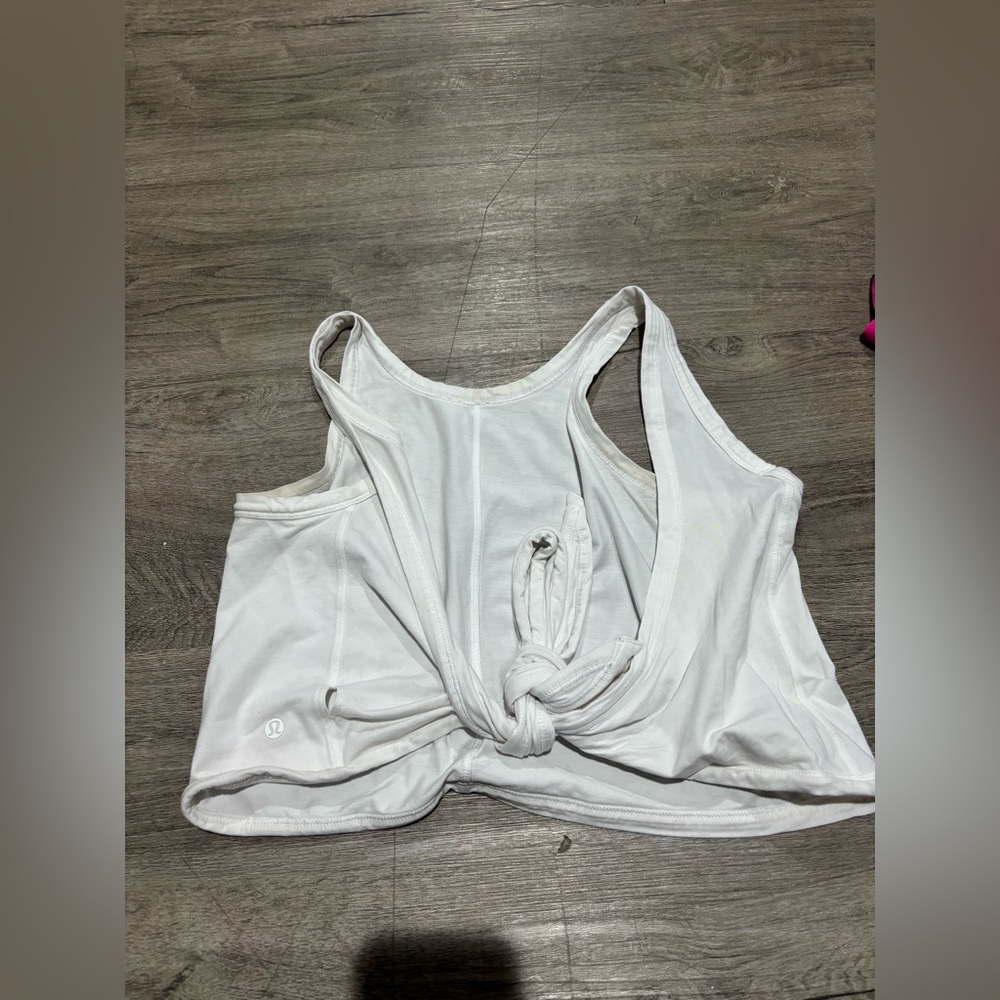 Lululemon Its A Tie Tank In White Size 6 - Picture 5 of 5